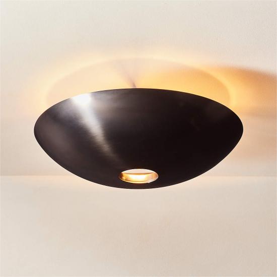 Auden Blackened Brass Flush Mount Light