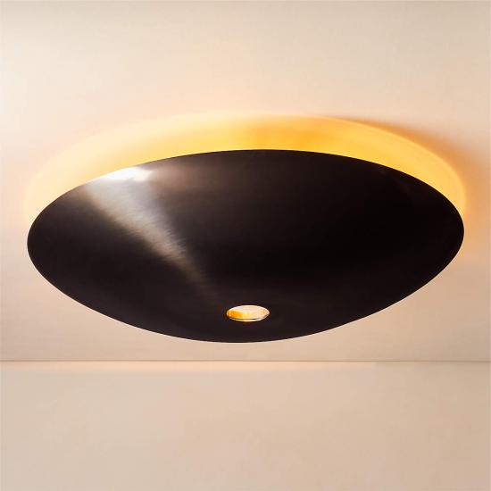 Auden Blackened Brass Flush Mount Light