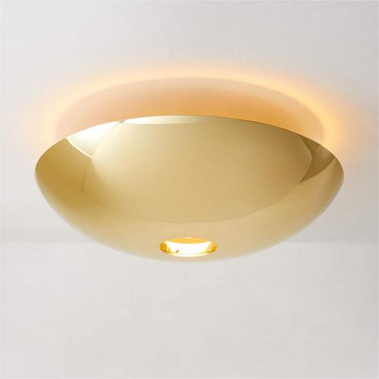 Auden Polished Brass Flush Mount Light