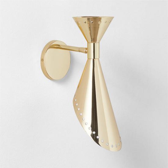 Becker Polished Brass Wall Sconce