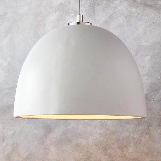 Beton Indoor/Outdoor Ivory Concrete Pendant Light