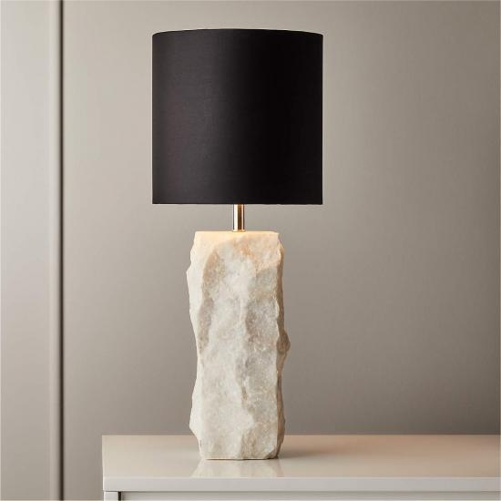 Raw Marble Table Lamp