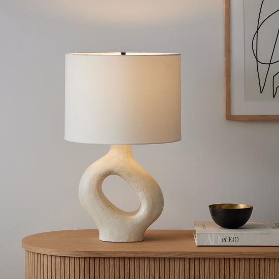 Diego Olivero Ivory Chamber Ceramic Table Lamp (24.5)