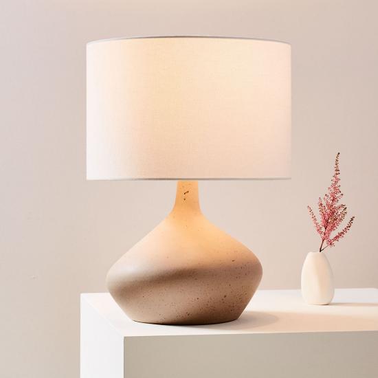 Asymmetric Brown-Grey Ceramic Table Lamp (19)