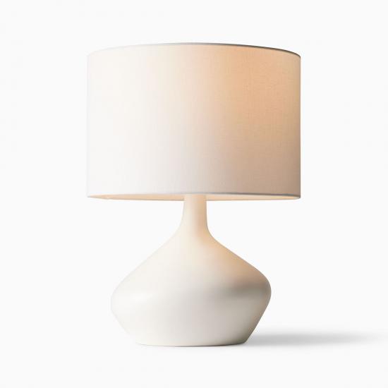 Asymmetric White Ceramic Table Lamp (19)