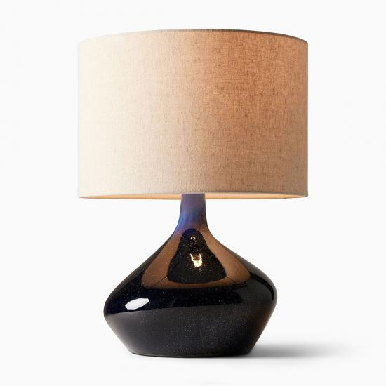 Asymmetric Speckled Moss Ceramic Table Lamp (19)