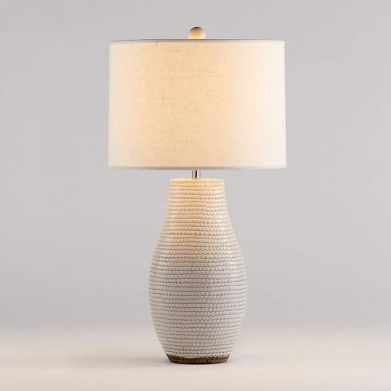 Cane Ivory Table Lamp