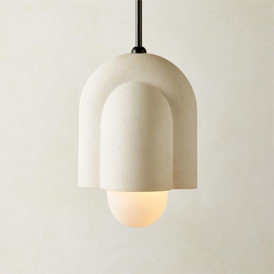 Capricorn Limestone Dome Pendant Light