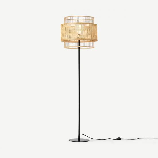 Yen Natural Cane Floor Lamp