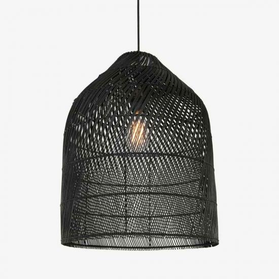 Java Large Black Rattan Lamp Shade