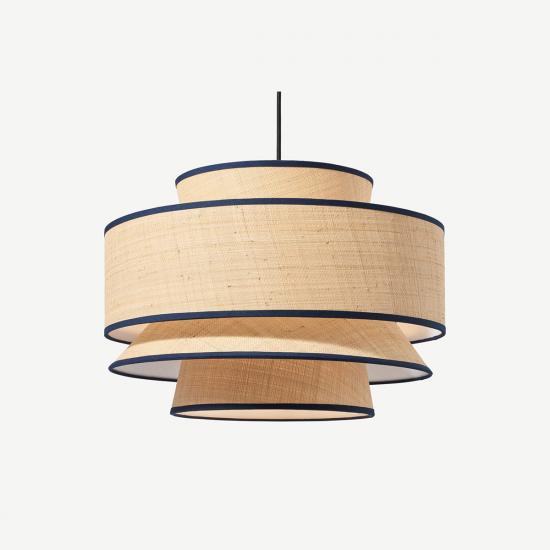 Henning Natural Raffia Layered Lamp Shade