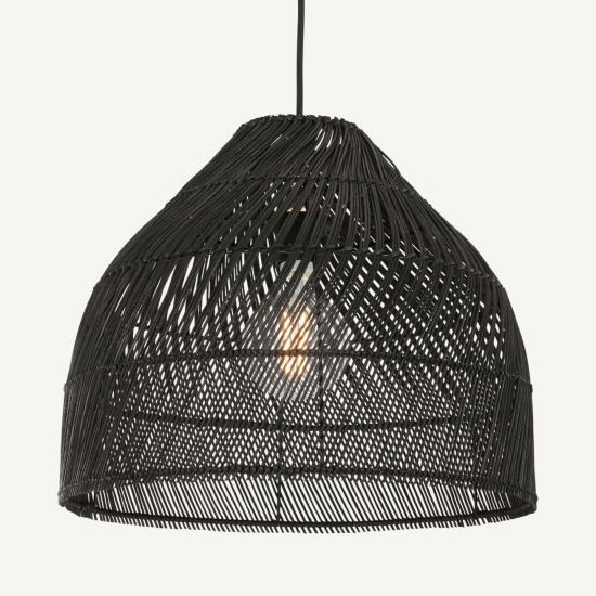 Java Small Black Rattan Lamp Shade