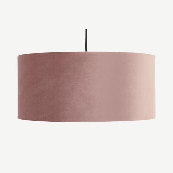 Carmella 45cm Old Rose Velvet Drum Lamp Shade