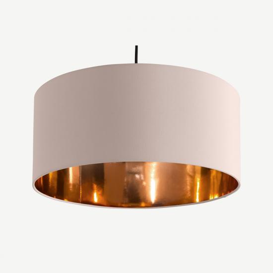 Oro 45cm Pink & Copper Pendant Drum Lamp Shade