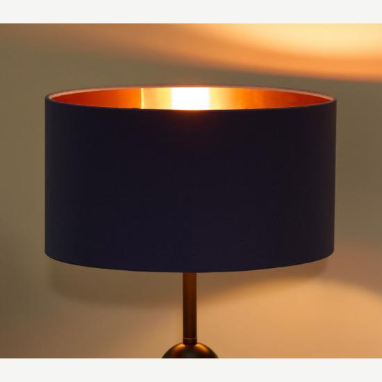 Oro 30cm Navy & Copper Lamp Shade