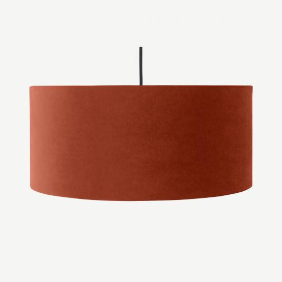 Carmella 45cm Burnt Orange Velvet Drum Lamp Shade