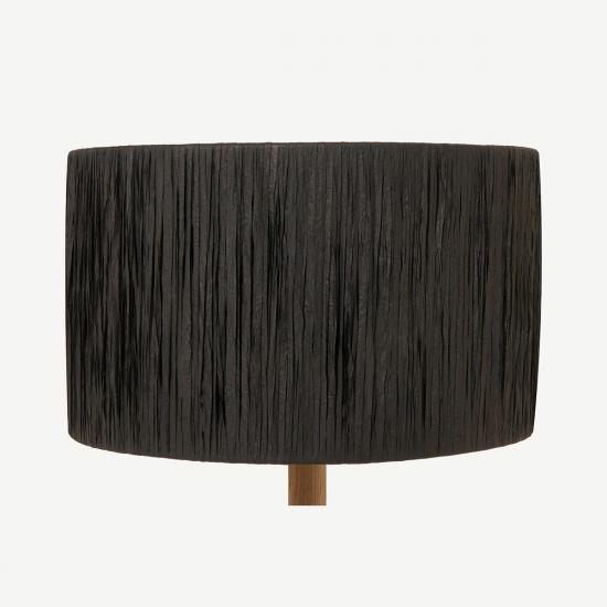 Cruz 30cm Black Raffia Lamp Shade