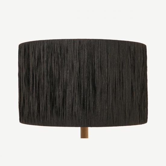 Cruz 40cm Black Raffia Lamp Shade