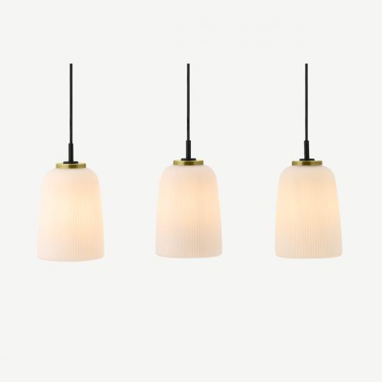 Ayala Black & Brass Diner Pendant Light