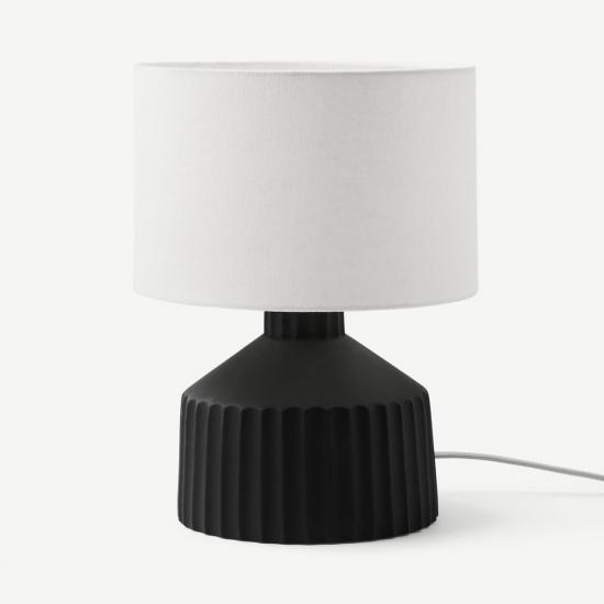 Kae Small Black Concrete Table Lamp