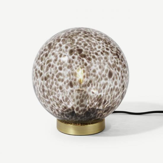 Julia Tortoiseshell Glass & Brass Table Lamp