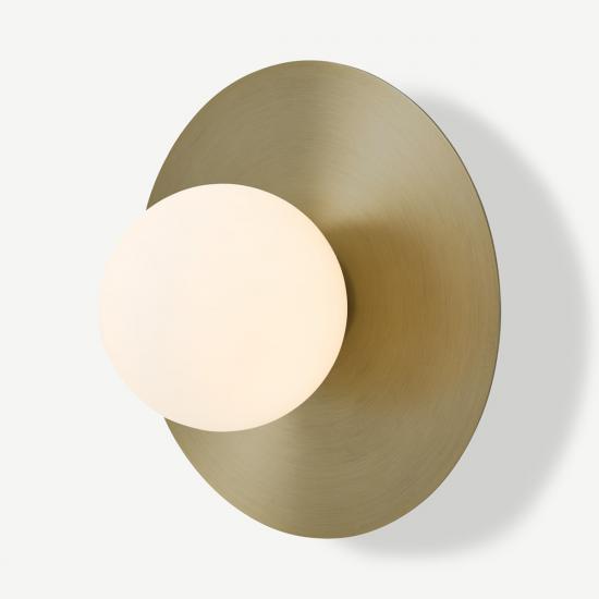 Miwa Brushed Brass & Frosted Glass Wall Light