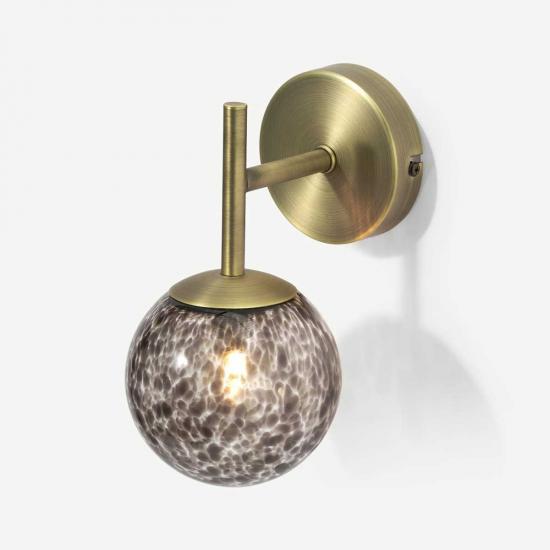 Julia Tortoiseshell Glass & Brass Wall Lamp