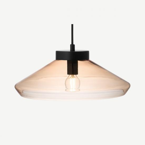 Rosu Champagne Glass & Black Ceiling Light