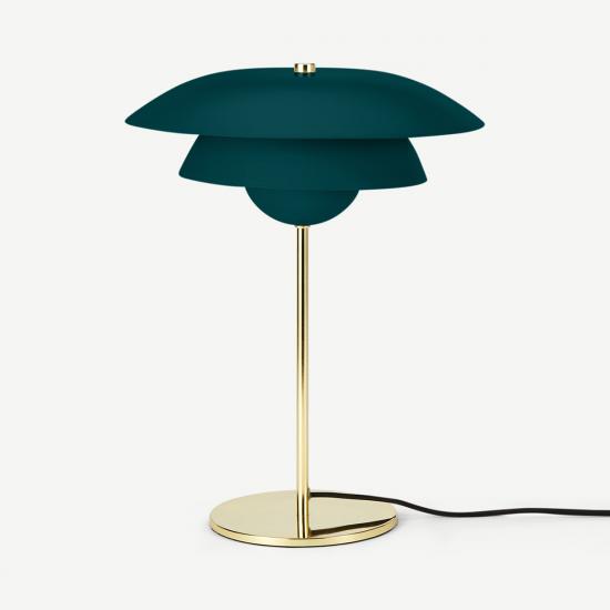 Brunswick Green & Brass Layered Table Lamp