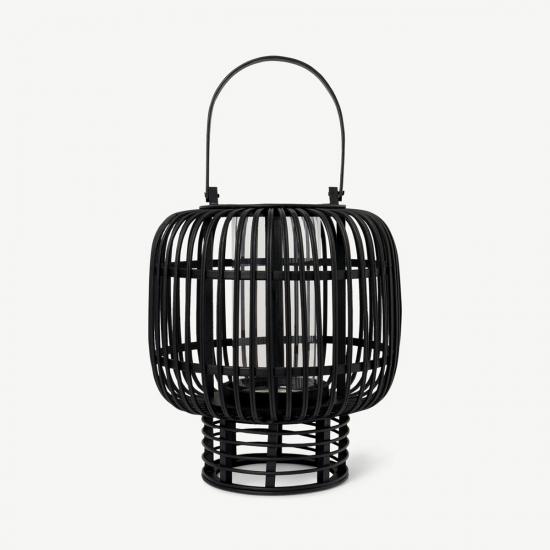 Goran Black Bamboo Lantern