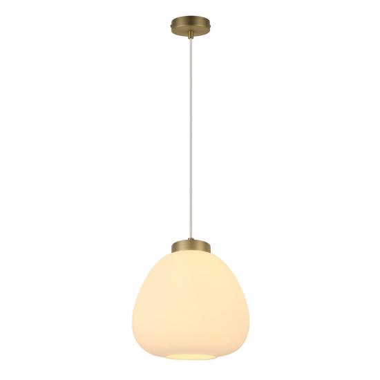 Fifi Opal Glass & Brushed Brass Ceiling Light