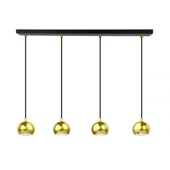 Austin 4 Light Brass Pendant Light