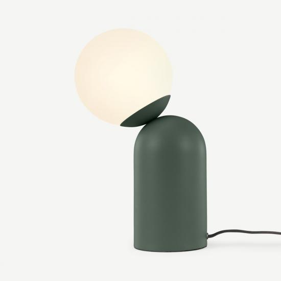 Vetro Peacock Green and Opal Glass Table Lamp