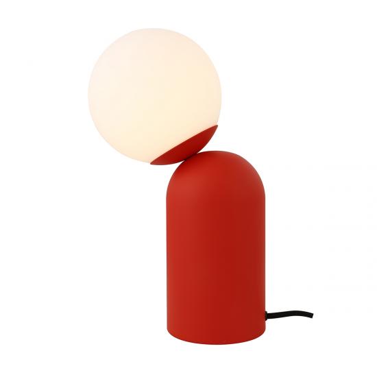 Vetro Red and Opal Glass Table Lamp