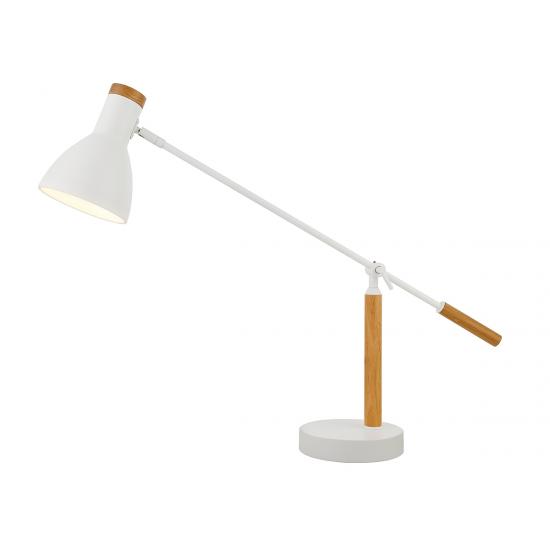 Cohen White and Natural Oak Table Lamp