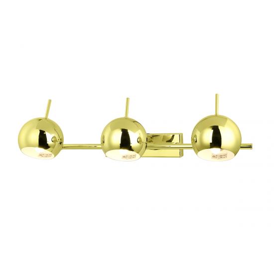 Austin 3 Light Brass Wall Light