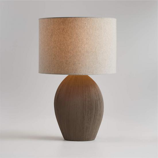 Alura Medium Taupe Ceramic Table Lamp