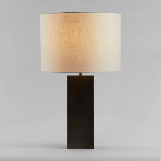 Folie Black Square Table Lamp with Drum Shade