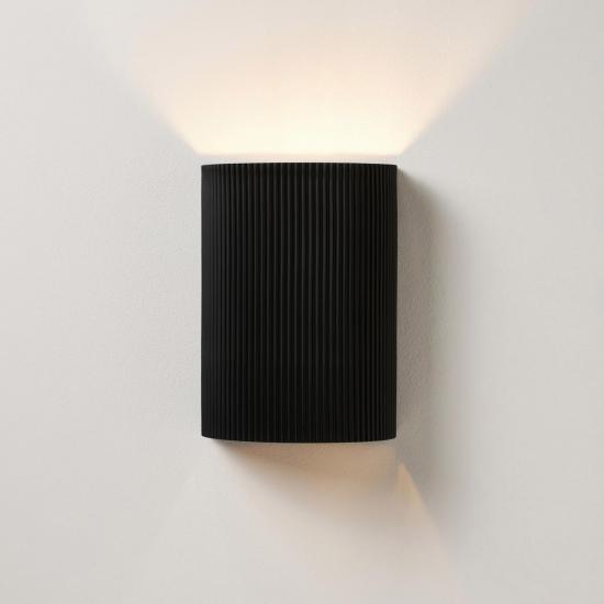 Black Concrete Pillar Wall Light