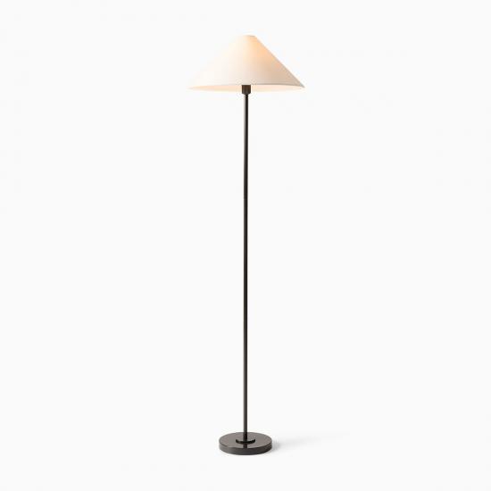 Beatrix Dark Bronze Linen Shade Floor Lamp (61)