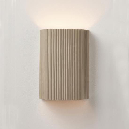 Beige Concrete Pillar Wall Light