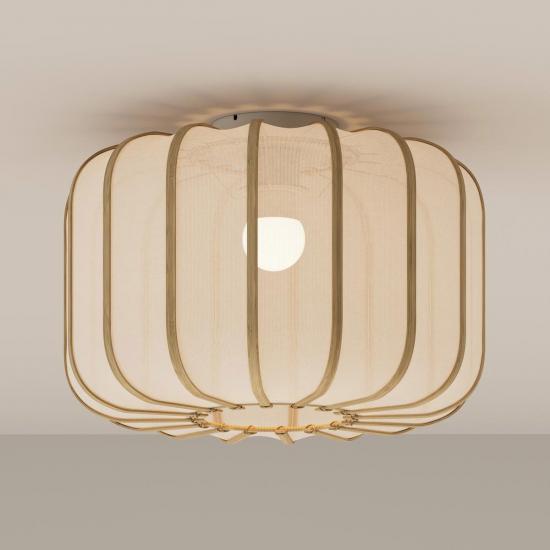 Salma Bamboo Soft Textile Ceiling Light