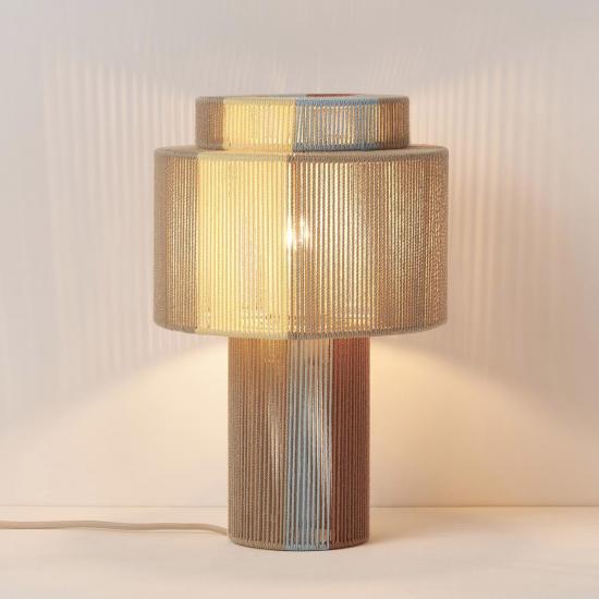 Lace Multicolored Jute Table Lamp