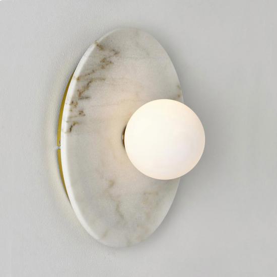 Cehlani White Marble Wall Light