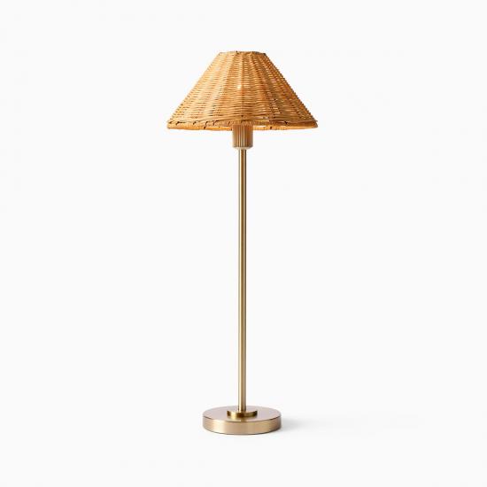 Beatrix Light Bronze Wicker Shade Table Lamp (20.5)