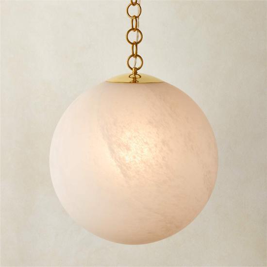 Moon Globe Pendant Light with Brass Chain (21)