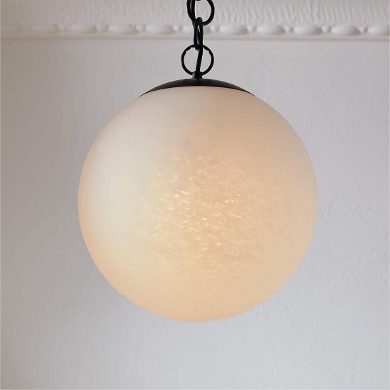 Moon Globe Pendant Light with Black Chain 14