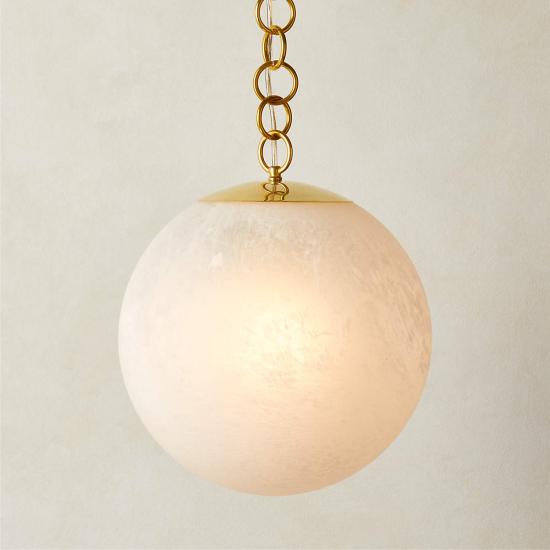 Moon Globe Pendant Light with Brass Chain (14)